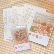Postcard tô màu Self-Art - Câu chuyện 12 tháng từ Chono.phm