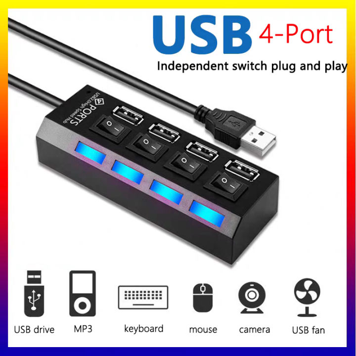 4 Port7 Port Hubs High Speed Usb 30 Multi Hub Splitter Expansion Computer Charging Devices 