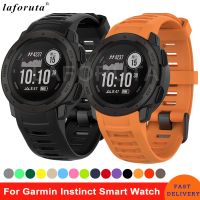 Tali Silikon untuk Garmin Instinct Jam Tangan Gelang Pengganti Korea 22Mm Tahan Keringat dengan Tali Gelang Gesper Baja