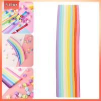 PLLEWY 540pcs/lot เด็ก ของขวัญ สีลูกกวาด ด้วยความปรารถนาดี งานฝีมือ DIY คละสี สมุดภาพ แถบกระดาษ พับดาว Origami