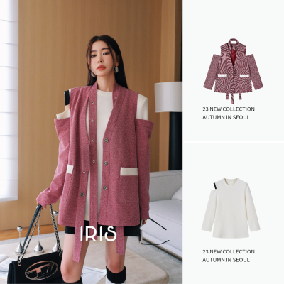 「สินค้าลิขสิทธิ์แท้」Iris Boutique IJ2023YD99 Peachy punk jacket set เสื้อผ้าแฟชั่นผู้หญิง เจ็คเก็ต เชิ้ต