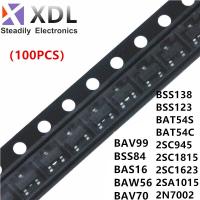 100PCS BSS138LT1G BSS138 SOT SOT-23 BSS123 BSS84 BAW56 BAV99 BAV70 BAT54S BAT54C BAS16 2SC945 2SC1815 2SC1623 2SA1015 2N7002 WATTY Electronics