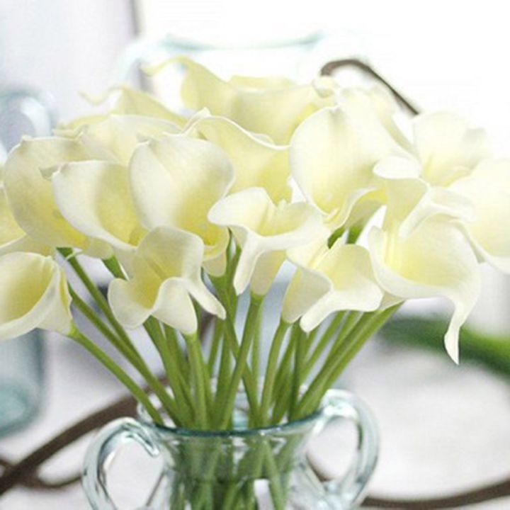 ลูกปัด-lalangbeads-มาใหม่ล่าสุดการตกแต่งบ้านแบบเดี่ยวช่อดอกไม้ก้านเดี่ยวยาวจริงดอกลิลลี่คาลล่าประดิษฐ์10ชิ้น