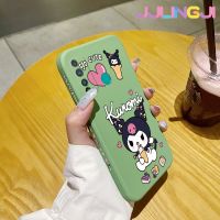 Jlingji เคสสำหรับ Infinix Hot 9 X655C เคสการ์ตูน Kuromi บางสวยงามดีไซน์ใหม่เคสโทรศัพท์ป้องกันขอบสี่เหลี่ยมเคสนิ่มเคสปลอกซิลิโคนกันกระแทก