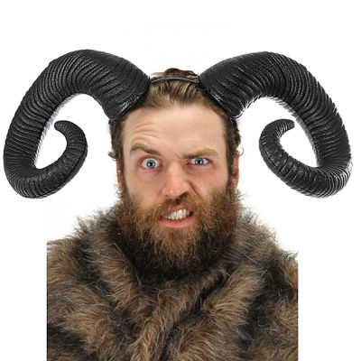 Big Ram Horns Gothic Headband Steampunk Sheep Horn Hair Band Cosplay Halloween Party Accessories