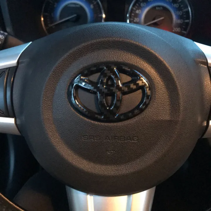 Toyota Car Steering Wheel Emblem Cover Carbon Logo Badge Decals For Toyota Cars Lazada PH