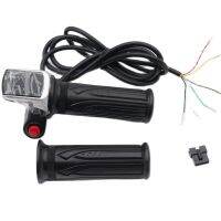 Voilamart 24V/36V/48V 1Pair Electric Bicycle Speed Control Twist Throttle Grip Kit with LCD Display Ebike Conversion Accessories