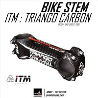 คอแฮนด์คาร์บอน ITM : TRIANGO 31.8 / 100mm CARBON 3K STEM สีคาร์บอน-ขาว-แดง