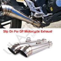 GP Motorcycle Exhaust Pipe 304 Stainless Steel Tube Gp Exhaust Pipe Z1000 Z750 Z800 NINJA250 XMAX300 SMAX FZ8 RC390 Ninja400