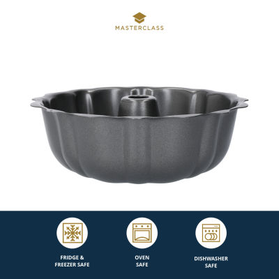 MasterClass Fluted Ring Cake Pan With PFOA and PTFE - FREE with Double Non-stick Coating (25cm) พิมพ์วงแหวน
