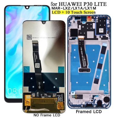 แสดงผลสำหรับ Mar-lx1m Huawei P30 Lite/Lx1a จอแสดงผล Lcd อะไหล่10หน้าจอสัมผัสสำหรับการประกอบหน้าจอ Lcd P 30 Lite/ Nova 4e