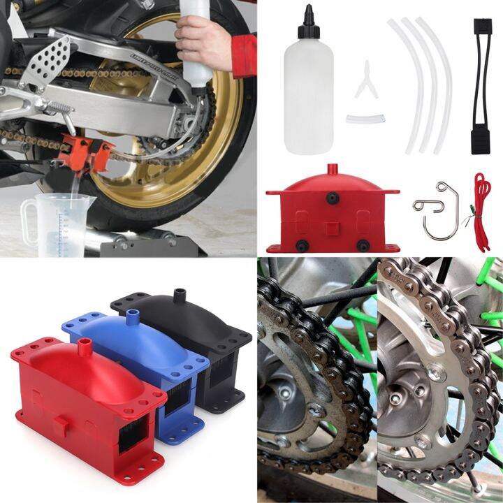 Motorcycle Chain Cleaning Lube Device Lubricating Kit Set For Kawasaki