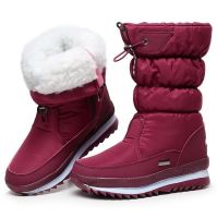 Women snow boots platform winter boots thick plush waterproof non-slip boots fashion women winter shoes warm fur botas mujer