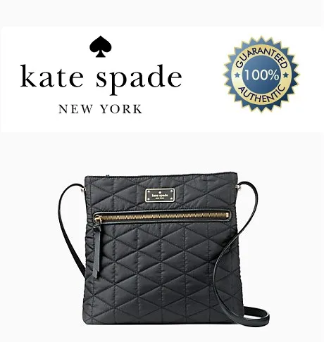 Kate Spade Wilson Road Quilted Dessi Nylon Crossbody Bag (Black) STYLE #:  wkru4746 [Mint by MelM] | Lazada Singapore