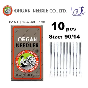 30 Pcs Embroidery Sewing Machine Needles Needle Size 90/14 130/705H HAx1  For Brother