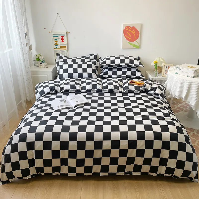 Plaid Nordic Bedding Set 240x220, International Duvet Cover Sizes In Cm Uk