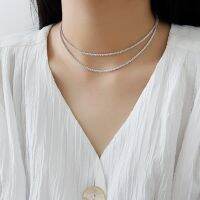 【2023】 Gift Pop SSTEEL 925เงินสเตอร์ลิง Chokers สร้อยคอ Colier Femme 2019 Regalos Para Mujer Bijoux Argent Massif Pour Fine เครื่องประดับ