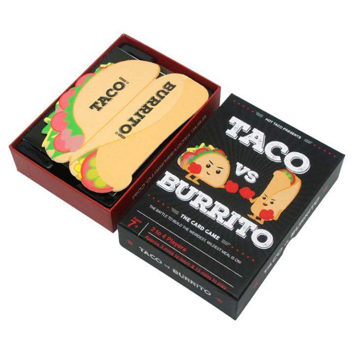 Travel Card Games Taco VS Burrito Table Board Game Cards Full English