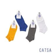 Tất trơn nam nữ cổ ngắn CATSA, thun cotton mang thoải mái