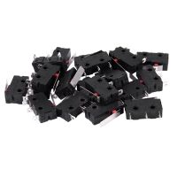 20Pcs AC 125V 250V 5A SPDT 3-Pin Momentary Plastic Limit Switch Black+Silver