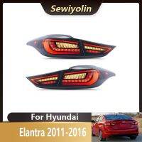 Lampu LED Belakang อุปกรณ์เสริมรถยนต์สำหรับ Hyundai Elantra 2011-2016ปลั๊กแอนด์เพลย์12V สัญญาณดีอาร์แอลยานยนต์ตามลำดับไฟท้าย