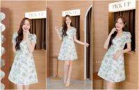 DR078-2 Classi Flora Dress-เดรสน่ารัก