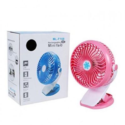 BESTSELLER อุปกรณ์คอม RAM พัดลม USB Mini Fan รุ่น ML-F168 พัดลมพกพา พัดลมหนีบ ชาร์ตเก็บแบตได้ รุ่นใหม่แบบกดปุ่ม อุปกรณ์ต่อพ่วง ไอทีครบวงจร