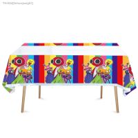 ❂▣ Hot Rainbow Friends Tablecloth Decorations Plastic Cartoon Game Table Cover Blue Monster Theme Baby Shower Kids Party Supplies