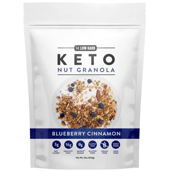 Low Karb Keto Granola Cereal Blueberry Cinnamon l Only 3g Net Carbs l ...