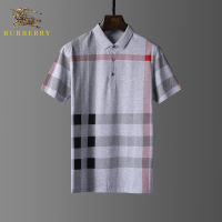 เสื้อโปโลผู้ชาย Burberry แท้,เสื้อโปโลแขนสั้นสไตล์ฮาราจูกุยุโรปและอเมริกาเสื้อยืดกอล์ฟ