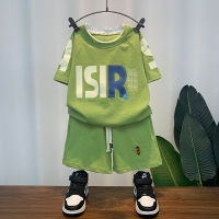 Boys Summer Suit 2023 New Childrens Summer Fried Street Clothes Baby Cool Handsome Little Boy Short Sleeve Fashionable