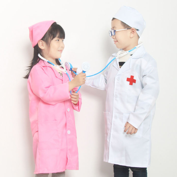 ชุดคุณหมอเด็ก-doctor-ชุดคุณหมอ-หมวก-ไม่มีอุปกรณ์-ของเล่นเด็ก-ชุดคุณหมอ-ชุดจำลอง-ของเล่นเสริมจิตนาการ-ชุดคุณหมอจำลอง-ชุดของเล่นคุณหมอ
