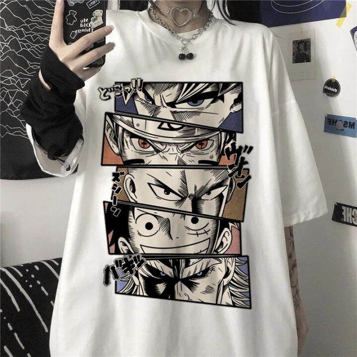 naruto-one-piece-อะนิเมะผู้หญิงเสื้อยืดการ์ตูนญี่ปุ่น-harajuku-ผ้าฝ้ายฤดูร้อนขนาดใหญ่-street-t-shirt