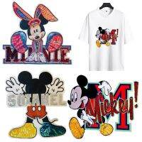 ร้อน Vxcnm ร้อน Disney แผ่นปักเลื่อมกระแสแฟชั่นแบรนด์เสื้อผ้าพิมพ์ลายมิกกี้เมาส์แผ่นเย็บเสื้อตกแต่ง