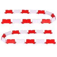 50 Piece RC Car Drift Racing Track Road Barrier Traffic Fence Red &amp; White Plastic DIY Parts for 1/16 1/18 1/28 RC Truck