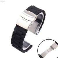 ❖♘ 16/18/20/22/24mm Automatic Double Click Butterfly Buckle Watch Band With Fold Deployment Clasp Strap Buckle Wristband Bracelet