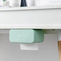 Wall Mounted Adhesive Tissue Box Napkin Holder Desktop Tray Bathroom Paper Towel Storage Box Kitchen Napkin Container Organizer Tissue Holders