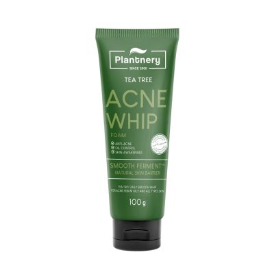 Plantnery Tea Tree Acne Whip Foam 100g (03450) แพลนท์เนอร โฟมล้างหน้า ทีทรี เนื้อวิบเนียนนุ่ม สำหรับผิวมัน