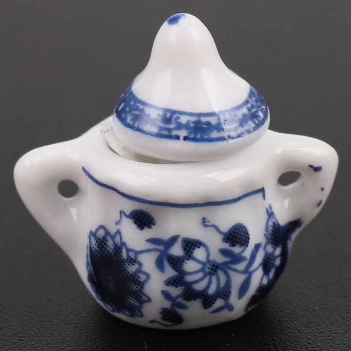 1-12th-dining-ware-china-ceramic-tea-set-dolls-house-miniatures-blue-flower