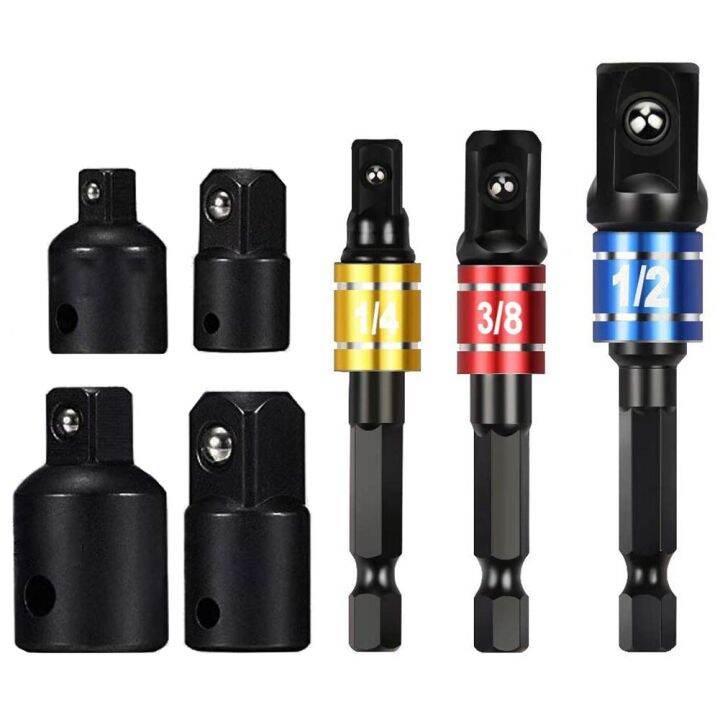 hh-ddpj2021-shank-drill-socket-adapter-for-impact-driver-with-hex-shank-to-square-socket-drill-bits-bar-extension-set