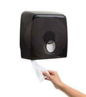 กล่องใส่กระดาษชำระม้วนใหญ่ AQUARIUS JRT Jumbo Roll Toilet Tissue Dispenser White, Gray Colour by  Kimberly-Clark  ของแท้ 100%  มีของพร้อมส่ง