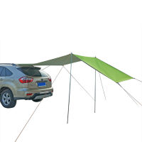Car Tent Tour Sunshade 210D Oxford Cloth Rainproof Extension Awning Tent Canopy for Car Trunk Roof Top Side Tarp