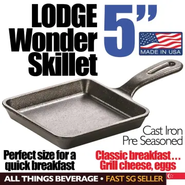 Lodge Square Cast Iron Wonder Skillet, 5 inch -- 6 per case.