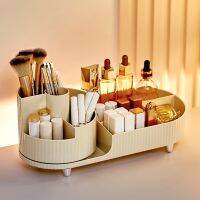 【YD】 Rotating Plastic Storage Tray Makeup Organizer Baskets Serving