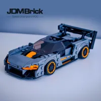 ของขวัญบล็อคก่อสร้าง MOC-77472ชุดของเล่น Senna GTR รุ่นรถแข่งเด็กผู้ชายตัวต่อสามมิติสร้างสสรค์