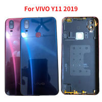 ฝาหลังสำหรับ VIVO Y11 2019 1906ฝาหลังปิดโทรศัพท์กรณีปลอกหุ้มช่องหลังมีกรอบกลาง + เลนส์กระจกกล้องถ่ายรูป + คีย์ด้านข้าง Buttons