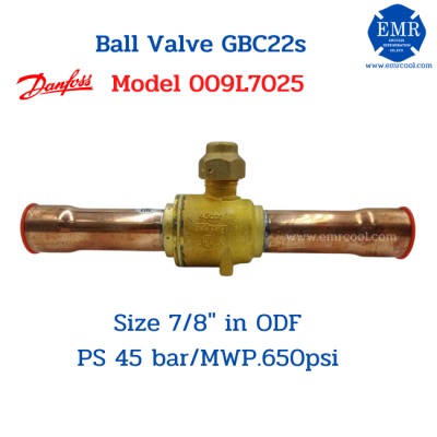 DANFOSS DANFOSS Shust-off Ball Valve GBC 22 S, 7/8 (009L7025)