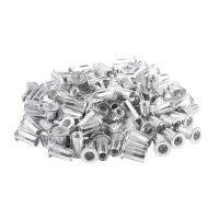 M5 Aluminium Threaded Rivnuts Flat Head Rivet Nuts Nutserts 100Pcs