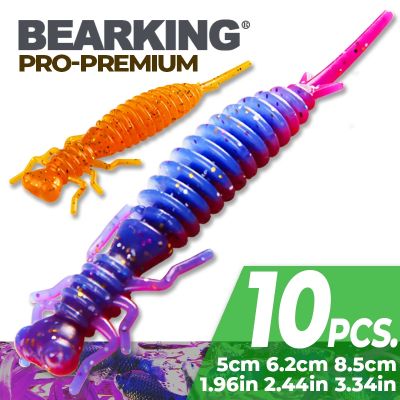 【hot】✣☍☽ BEARKING Soft Lures 50mm 62mm 85mm Fishing Artificial Silicone Bass Pike Swimbait Jigging Plastic Baits Worm