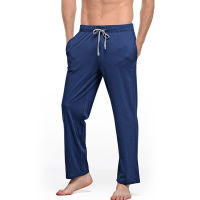 Xfhh Mens 100 Cotton Sleep Pants Solid Color Casual Sleepwear Loose Sleep Bottoms Comfortable Soft Home Wear Sports Yoga